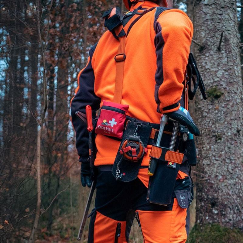 Forstgürtel • Flexibler Forstgurt • Made in Germany Mit Forstkeil – Ergonomischer Forstgürtel mit Zubehör für professionelle Forstarbeiten