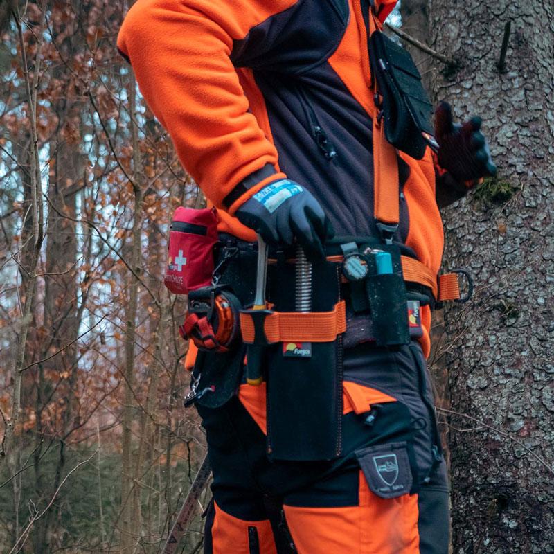 Forstgürtel Set • Komplett ausgestattet • Forstgürtel für Profis mit mechanischem Forstkeil.