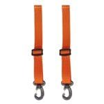 Adapterhaken für Pflanztasche – doppelte Version, kompatibel mit Schultertragesystem, in orange.