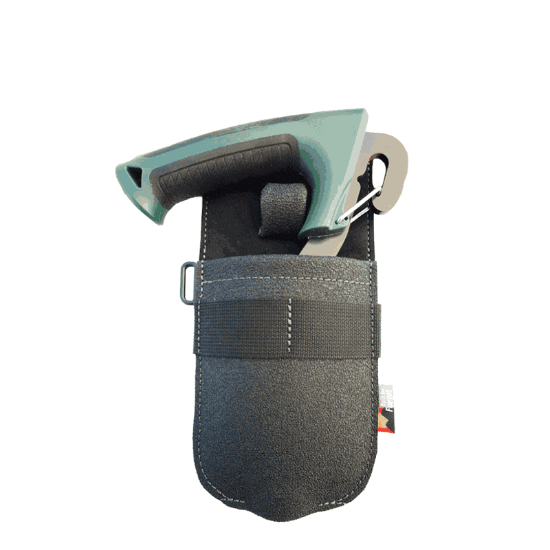 Fuegos Kombi-Holster mit eingesetzter Packzange am Gürtel